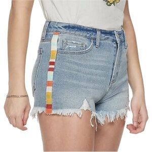 Tinseltown Size 3 Bohemian Style Side Stripe Jean Shorts